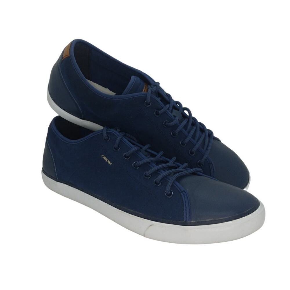 Geox Respira Mens Pre-owned Blue Lace-up Walking Sneakers - sz. 12